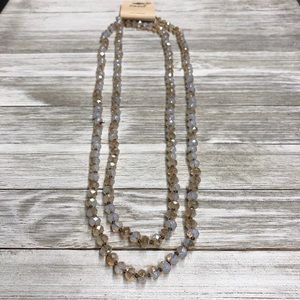 Long Glass Bead Necklace